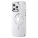 Kryt Kingxbar PQY Ice Crystal iPhone 14 MagSafe – stříbrná