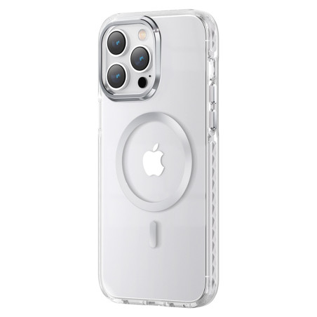 Kryt Kingxbar PQY Ice Crystal iPhone 14 MagSafe – stříbrná