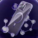Kryt Kingxbar PQY Ice Crystal iPhone 14 MagSafe – stříbrná