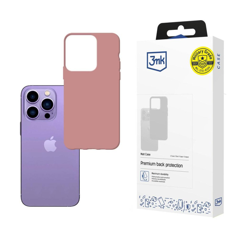 Kryt 3mk MATT CASE pro iPhone 14 Pro Max - růžová