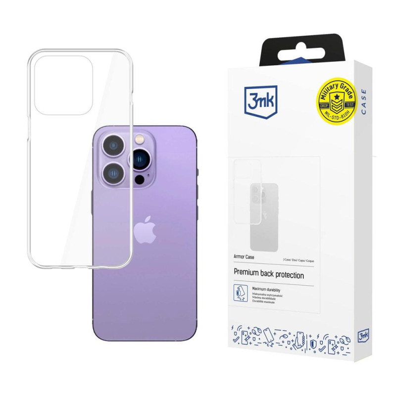 Kryt 3mk Armor Case pro iPhone 14 Pro - transparent
