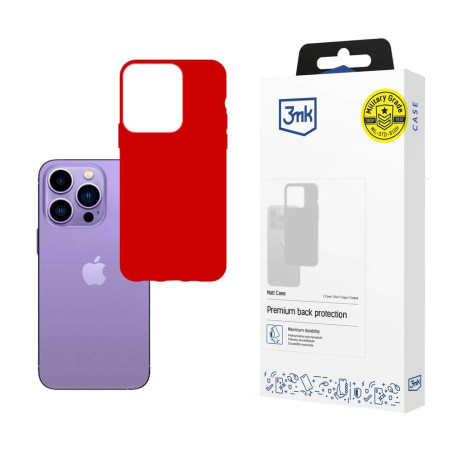 Kryt 3mk MATT CASE pro iPhone 14 Pro Max - červený