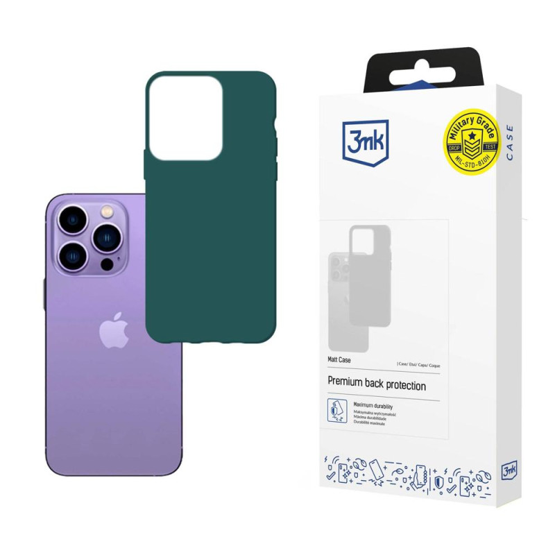 Kryt 3mk MATT CASE pro iPhone 14 Pro Max - dark green