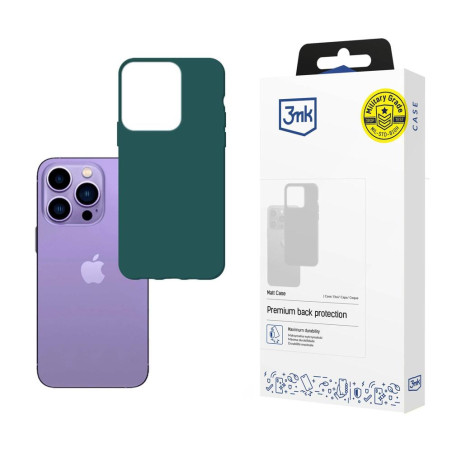 Kryt 3mk MATT CASE iPhone 14 Pro Max - dark green