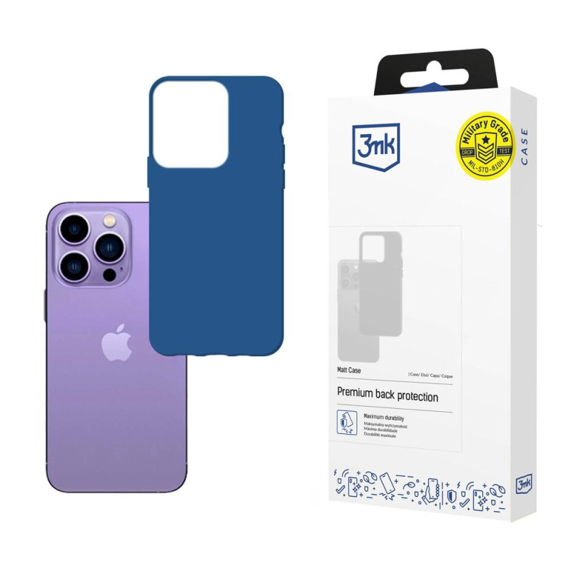Kryt 3mk MATT CASE pro iPhone 14 Pro Max - modrá