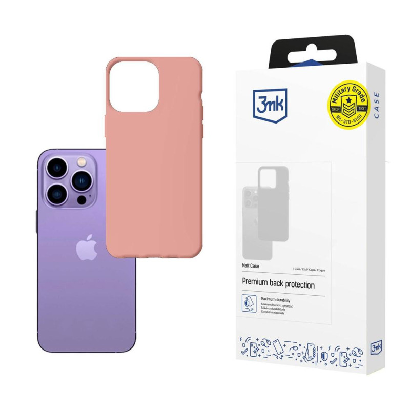 Kryt 3mk MATT CASE pro iPhone 14 Pro - růžová