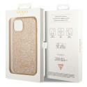 Kryt Guess Glitter Script pro iPhone 14 - zlatá