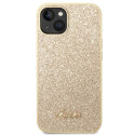 Kryt Guess GLITTER SCRIPT pro iPhone 14 Plus - zlatý