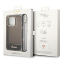 Kryt Guess Translucent Pearl Strap pro iPhone 14 Pro – černá