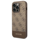Kryt Guess 4G STRIPE pro iPhone 14 Pro – hnědá