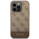 Kryt Guess 4G STRIPE pro iPhone 14 Pro – hnědá