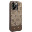 Kryt Guess 4G STRIPE pro iPhone 14 Pro – hnědá