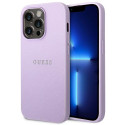 Kryt Guess Saffiano Strap pro iPhone 14 Pro – fialová