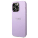 Kryt Guess Saffiano Strap pro iPhone 14 Pro – fialová