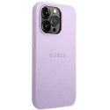 Kryt Guess Saffiano Strap pro iPhone 14 Pro – fialová