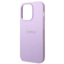 Kryt Guess Saffiano Strap pro iPhone 14 Pro – fialová