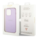 Kryt Guess Saffiano Strap pro iPhone 14 Pro – fialová