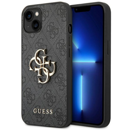 Kryt Guess 4G Big Metal Logo pro iPhone 14 - šedá