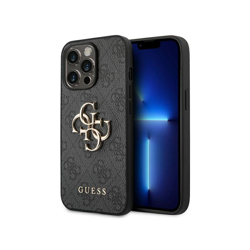Kryt Guess 4G BIG METAL LOGO pro iPhone 14 Pro Max - šedý