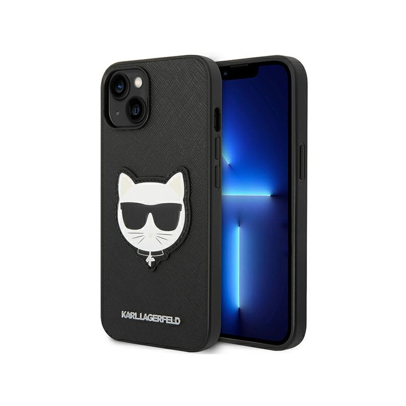 Kryt Karl Lagerfeld SAFFIANO CHOUPETTE pro iPhone 14 Plus - černý