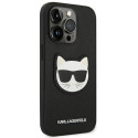 Kryt Karl Lagerfeld Saffiano Choupette pro iPhone 14 Pro Max černý