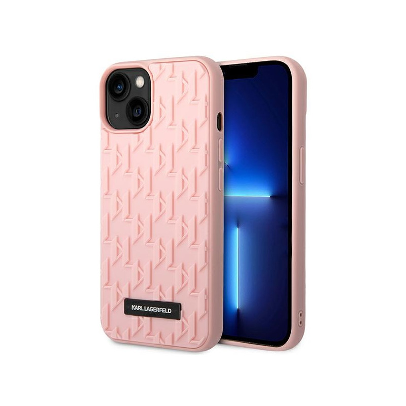 Kryt Karl Lagerfeld 3D MONOGRAM pro iPhone 14 Plus - růžová
