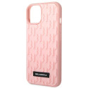 Kryt Karl Lagerfeld 3D MONOGRAM iPhone 14 Plus - růžová
