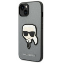 Kryt Karl Lagerfeld Saffiano Karl’s Head Patch iPhone 14 Plus - stř