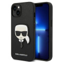 Kryt Karl Lagerfeld Saffiano Karl's Head Patch iPhone 14 Plus černý