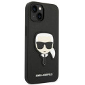 Kryt Karl Lagerfeld Saffiano Karl's Head Patch iPhone 14 Plus černý