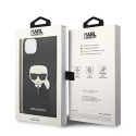Kryt Karl Lagerfeld Saffiano Karl's Head Patch iPhone 14 Plus černý