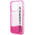 Kryt Karl Lagerfeld LIQUID GLITTER Elong pro iPhone 14 Pro - pink