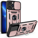 Kryt Hurtel Hybrid Armor Camshield iPhone 13 Pro – růžová