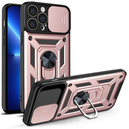 Kryt Hurtel Hybrid Armor Camshield iPhone 13 Pro – růžová