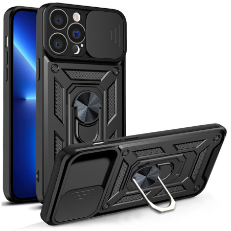 Kryt Hurtel Hybrid Armor Camshield iPhone 13 Pro Max černá