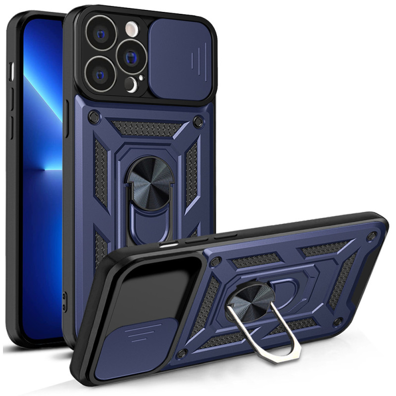 Kryt Hurtel Hybrid Armor Camshield pro iPhone 13 Pro Max - modrý