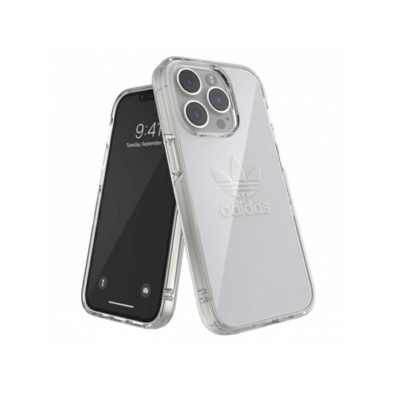 Kryt Adidas ORIGINALS Trefoil pro iPhone 14 Pro - transparentní