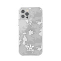 Kryt Adidas OR SnapCase Camo iPhone 12/12 Pro transparent/white