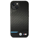 Pouzdro BMW LEATHER CARBON pro iPhone 14 Plus - black/black