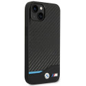 Pouzdro BMW LEATHER CARBON pro iPhone 14 Plus - black/black