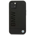 Kryt BMW LEATHER STAMP iPhone 14 Plus black/black