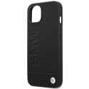 Kryt BMW LEATHER STAMP iPhone 14 Plus black/black