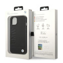 Kryt BMW LEATHER STAMP iPhone 14 Plus black/black