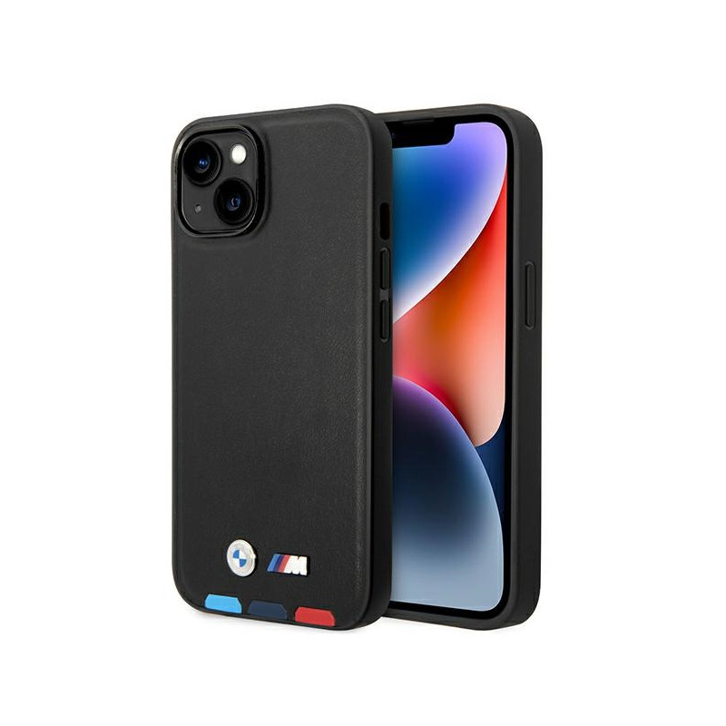 Kryt BMW BMHMP14M22PTDK pro iPhone 14 Plus - černá/černá (tricolor MagSafe)