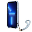 Kryt Guess Translucent Stap pro iPhone 13 Pro modrý