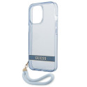 Kryt Guess Translucent Stap pro iPhone 13 Pro modrý