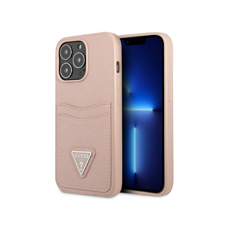 Kryt Guess GUHCP13LPSATPP pro iPhone 13 Pro - růžová