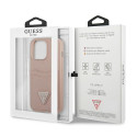 Kryt Guess Saffiano Triangle pro iPhone 13 Pro – růžová