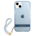 Kryt Guess Translucent Stap pro iPhone 13 – modrá