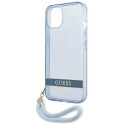 Kryt Guess Translucent Stap pro iPhone 13 – modrá